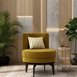Alicia 360° Revolving Velvet Lounge Chair – Premium Swivel Accent Chair